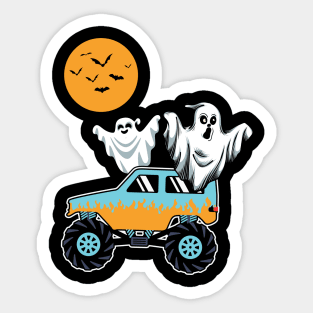 Halloween Boo Cute Ghost Monster Truck Sticker